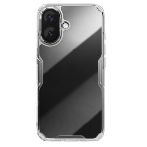 Nillkin Nature Pro dėklas iPhone 16 – skaidrus baltas