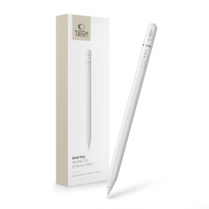 Tech-Protect Digital Magnetic Stylus Pen 3 Magnetic, skirtas iPad planšetiniam kompiuteriui – baltas -- Stylus Pens