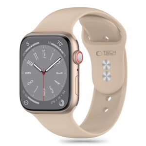 Tech-Protect silikoninis dirželis, skirtas Apple Watch 4/5/6/7/8/9/SE/Ultra 1/2 (42/44/45/49 mm) – ruda -- Apple Watch 4