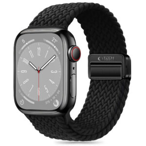 Tech-Protect Nylonmag dirželis, skirtas Apple Watch 4/5/6/7/8/9/SE (38/40/41 mm) – juodas -- Apple Watch 4
