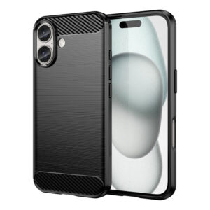 Carbon Case silikoninis dėklas iPhone 16 – juodas -- iPhone 16