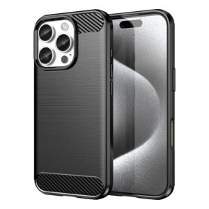 Anglies rašto TPU dėklas iPhone 16 Pro Max – juodas -- iPhone 16 Pro Max