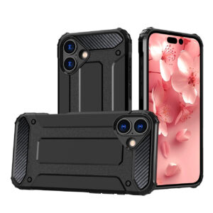Hybrid Armor dėklas iPhone 16 – juodas