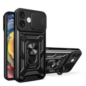 Hybrid Armor Camshield dėklas iPhone 16 Plus – mėlynas