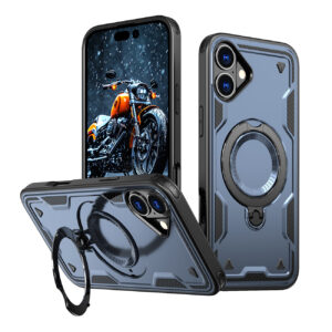 MagSafe dėklas iPhone 16 – mėlynas Hybrid Armor Trendy