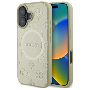 Guess MagSafe dėklas iPhone 16 (6,1") – auksinis
