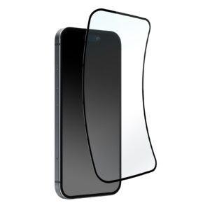 Puro D3O apsauginis stiklas iPhone 16 Pro Max – juodas rėmelis