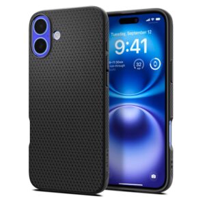 Spigen Liquid Air dėklas iPhone 16 – juodas