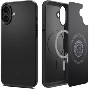 Spigen Thin Fit MagSafe dėklas iPhone 16 Plus – juodas