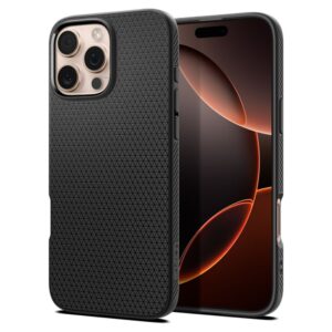 Spigen Liquid Air dėklas iPhone 16 Pro Max – juodas