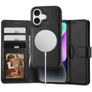 Tech-Protect Wallet MagSafe dėklas iPhone 16 – juodas -- iPhone 16