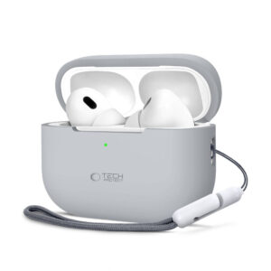Tech-Protect silikoninis dėklas AirPods Pro 1/2 – pilkas -- AirPods Pro 1