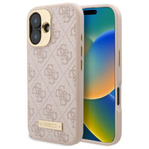 Guess 4G MagSafe dėklas iPhone 16 – rožinis