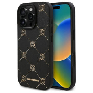 Karl Lagerfeld MagSafe dėklas iPhone 16 Pro Max – juodas