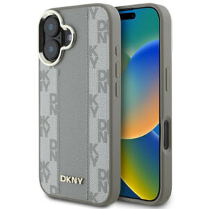 DKNY MagSafe dėklas iPhone 16 – smėlio