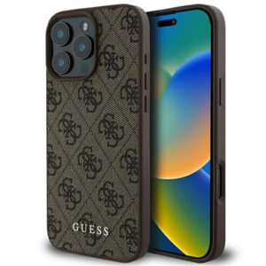 Guess 4G Classic dėklas iPhone 16 Pro Max – Rudas -- iPhone 16 Pro Max