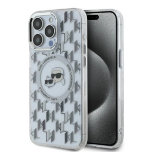 Karl Lagerfeld MagSafe dėklas iPhone 15 Pro – skaidrus