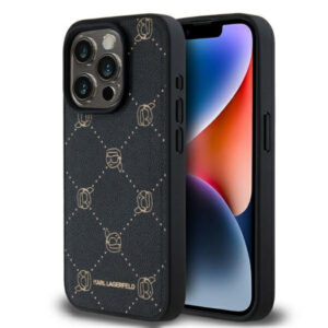 Karl Lagerfeld MagSafe dėklas iPhone 15 Pro – juodas