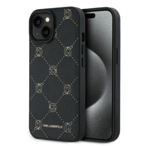 Karl Lagerfeld MagSafe dėklas iPhone 15 Plus – juodas