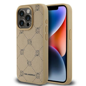 Karl Lagerfeld MagSafe dėklas iPhone 15 Pro Max – smėlinis