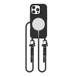 Tech-Protect MagNecklace MagSafe Dėklas su dirželiu, skirtas iPhone 16 Pro - juodas -- iPhone 16 Pro