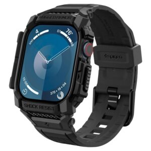 Spigen Rugged Armor Pro dirželis Apple Watch 10 42 mm – juodas