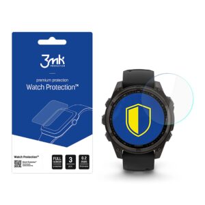Hybrid Glass 3mk Watch Protection FlexibleGlass, skirtas Garmin Fenix 8 Solar/Sapphire 47mm
