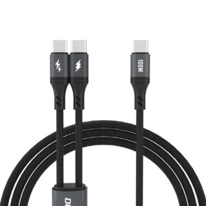 Dudao L3F 2in1 laidas 100W 1.2m 2 x USB-C - juodas