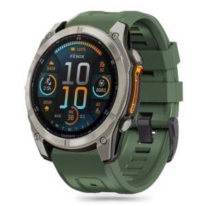 Tech-Protect Silicone dirželis Garmin Fenix 5S / 5S PLUS / 6S / 6S Pro / 7S / 8 (43MM) - Žalias -- Garmin Fenix 5S /...