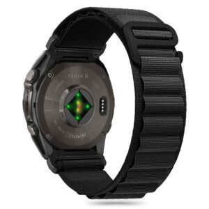 Tech-Protect Nylon Pro dirželis Garmin Fenix 5 / 6 / 6 Pro / 7 / 8 (47MM) - Juodas -- Garmin Fenix 5 / Garmin Fenix 6 /...
