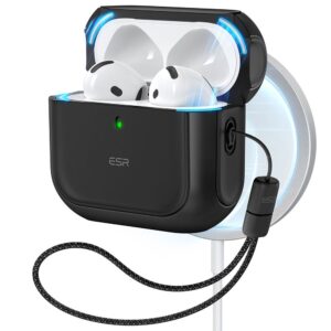 ESR Orbit HaloLock MagSafe dėklas AirPods 4 – juodas