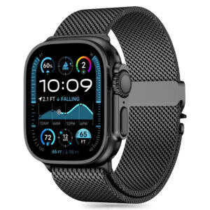 Tech-Protect Milano dirželis Apple Watch 6 / 7 / 8 / 9 / 10 / SE / Ultra 1 / 2 (44 / 45 / 46 / 49 MM) - juodas -- Apple...