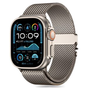 Tech-Protect Milano dirželis Apple Watch 6 / 7 / 8 / 9 / 10 / SE / Ultra 1 / 2 (44 / 45 / 46 / 49 MM) - titano spalvos --...