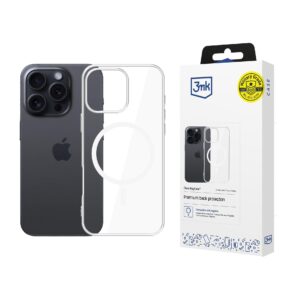 3mk skaidrus MagCase dėklas, skirtas Apple iPhone 16 Pro – skaidrus