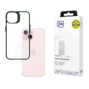 3mk Satin Armor Case+ Green, skirtas Apple iPhone 15 - skaidrus