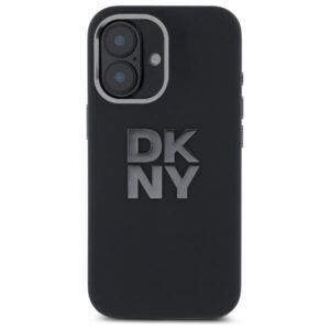 DKNY silikoninis dėklas iPhone 16 (6,1") – juodas