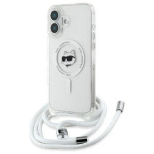 Karl Lagerfeld MagSafe dėklas iPhone 16 – skaidrus