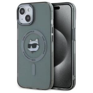 Karl Lagerfeld MagSafe dėklas iPhone 15 – juodas