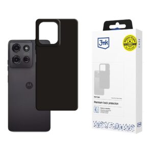 3mk matinis dėklas, skirtas Motorola Moto G75 – juodas -- Motorola Moto G75