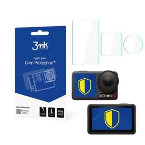 3mk kameros apsauginis stiklas, skirtas DJI Osmo Action 5 Pro -- Cell phone tempered glass