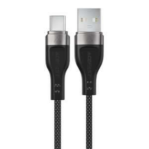 Acefast C11-04 USB-A - USB-C 3A laidas 1.2m magnetinis pintas - juodas