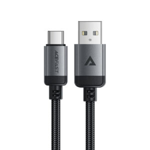 Acefast C20-04 USB-A – USB-C Kabelis 480Mb/s 3A 1,2m – juodas