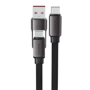 __TK0__ C13-05 USB-C - USB-A / USB-C Kabelis 480Mb/s 3A 0.2m - juodas