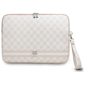 DKNY Sleeve Checkered Pattern Printed Stripes 14" nešiojamojo kompiuterio dėklas - rožinis -- Laptop Bags