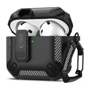 Tech-Protect Carbonox dėklas AirPods 4 – juodas -- AirPods 4