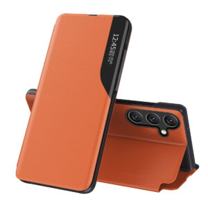 Eco Leather View dėklas Samsung Galaxy A26 – oranžinis
