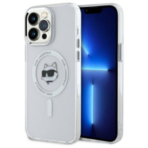 Karl Lagerfeld MagSafe dėklas iPhone 13 Pro Max – baltas