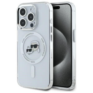 Karl Lagerfeld MagSafe dėklas iPhone 15 Pro Max – baltas
