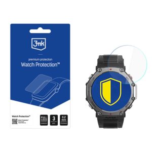 Hybrid Glass 3mk Watch Protection FlexibleGlass, skirtas Amazfit T-Rex 3