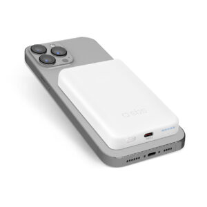 SBS išorinė baterija TEBB5000MAG1CW 5000 mAh USB-C, suderinama su MagSafe - balta